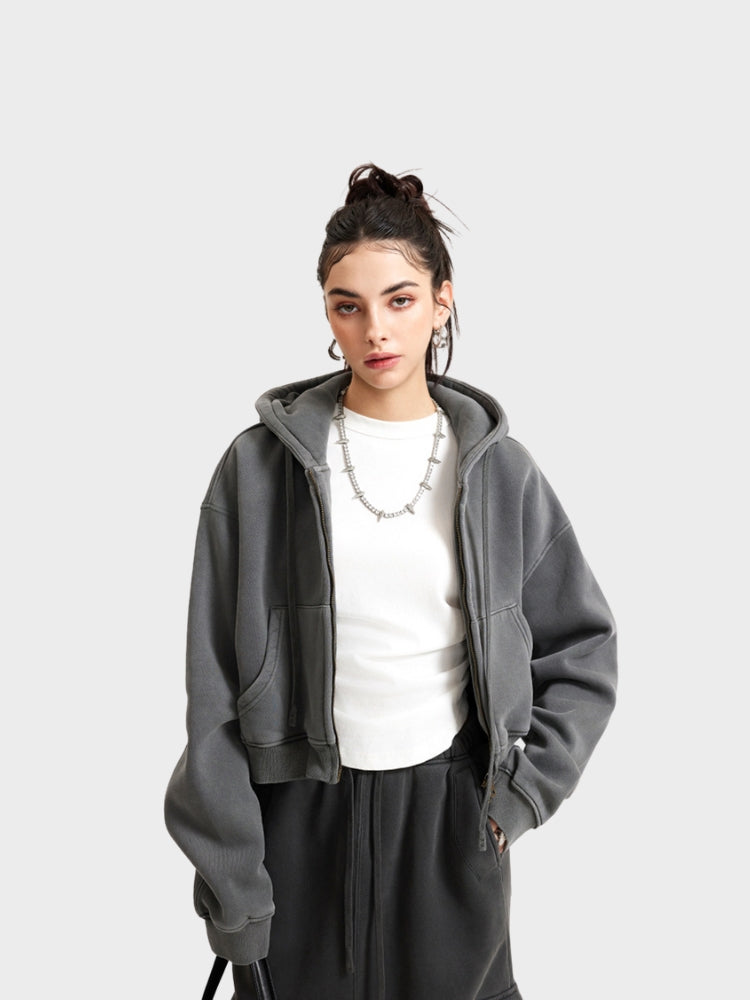 DCRB Cropped Women Zip Up