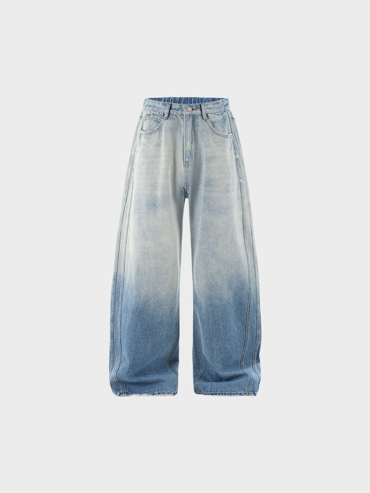 DCRB White Washed Baggy Denim Jeans