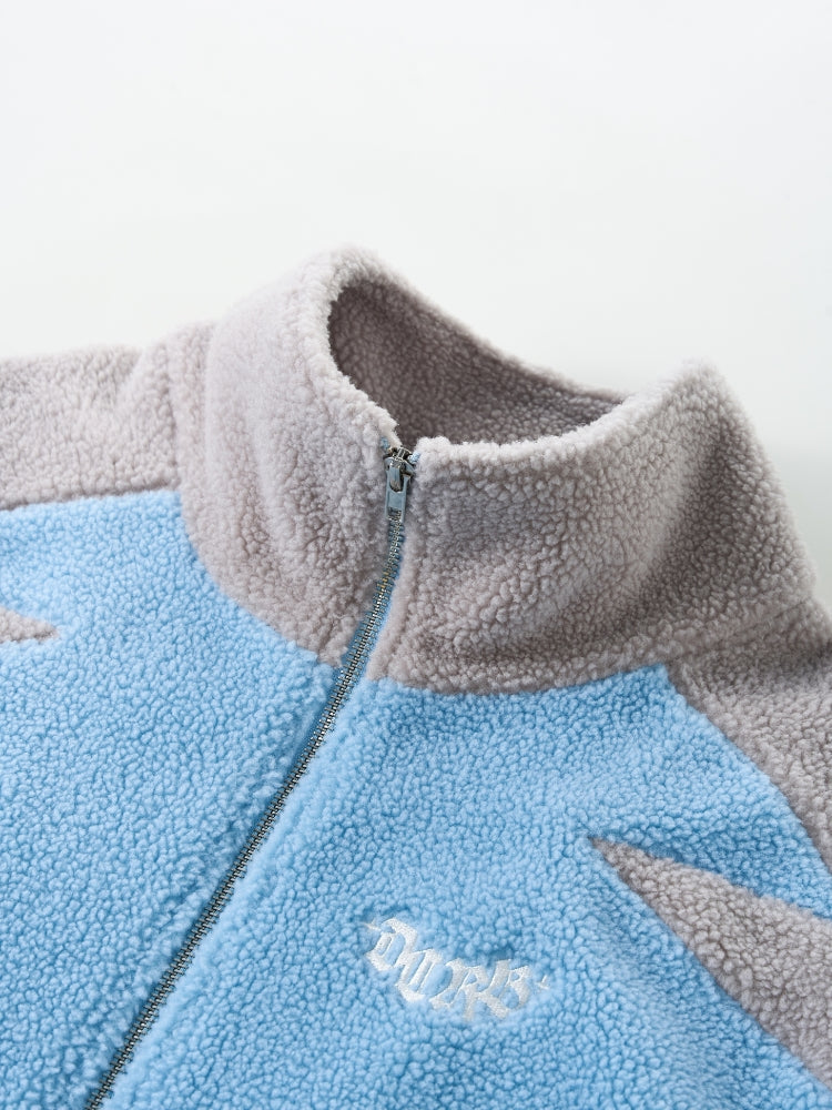 DCRB Two Tone Sherpa Fleece Jacket Blue