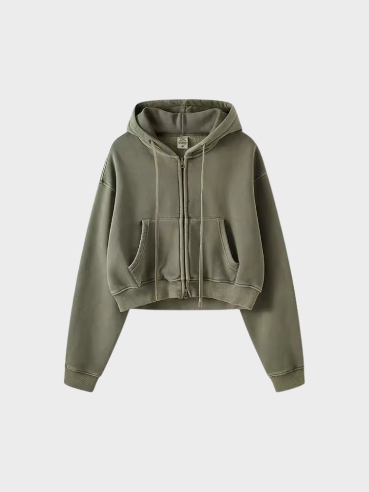 DCRB Cropped Women Zip Up