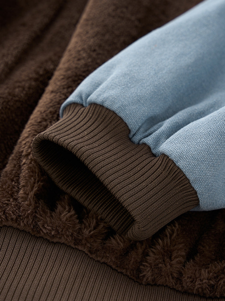 DCRB Boxy Teddy Fleece Zipper with Hoodie