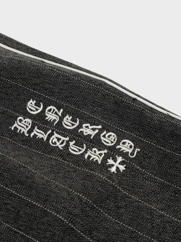 DCRB Striped Wide Leg Track Joggers