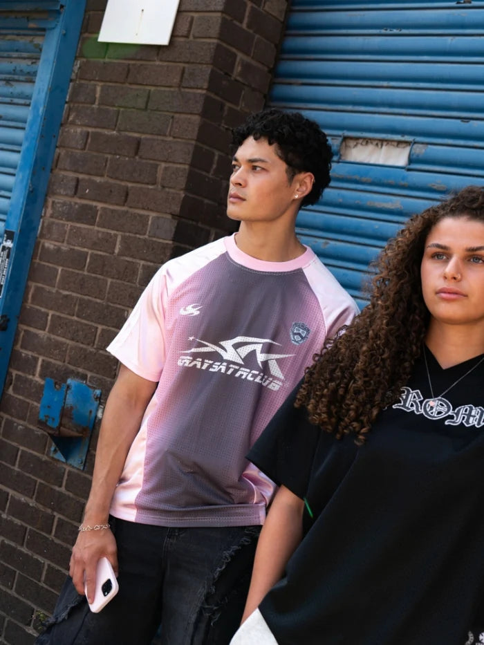 DCRB Distressed Football Mesh Tee