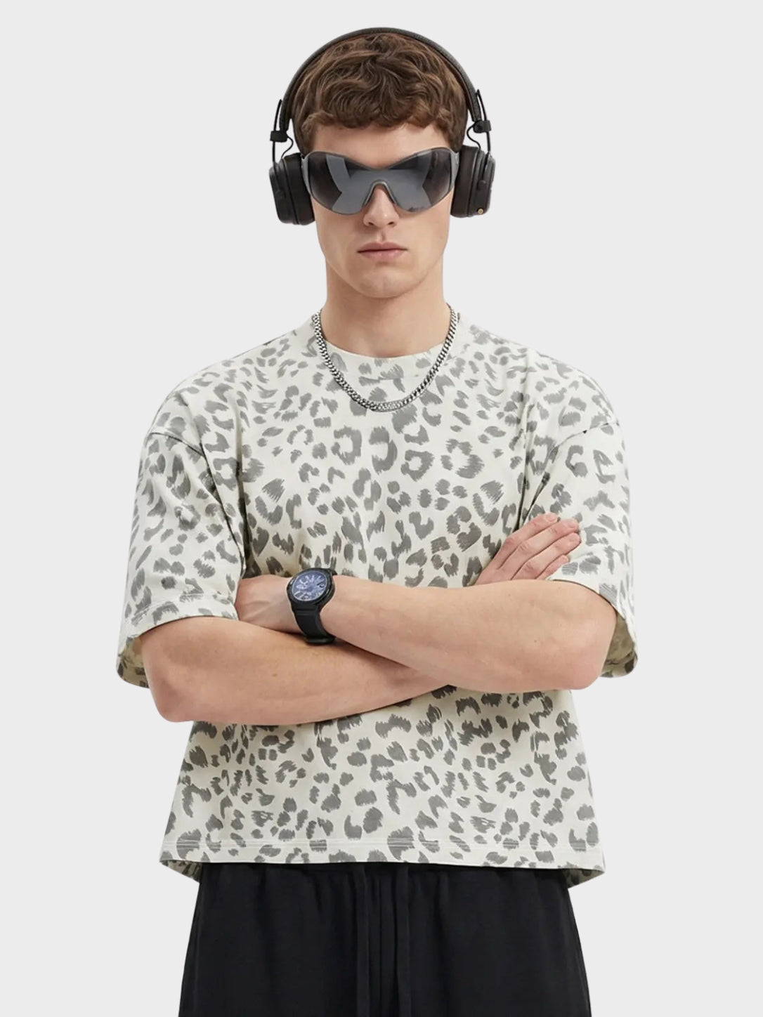 DCRB Leopard Print Boxy Tee