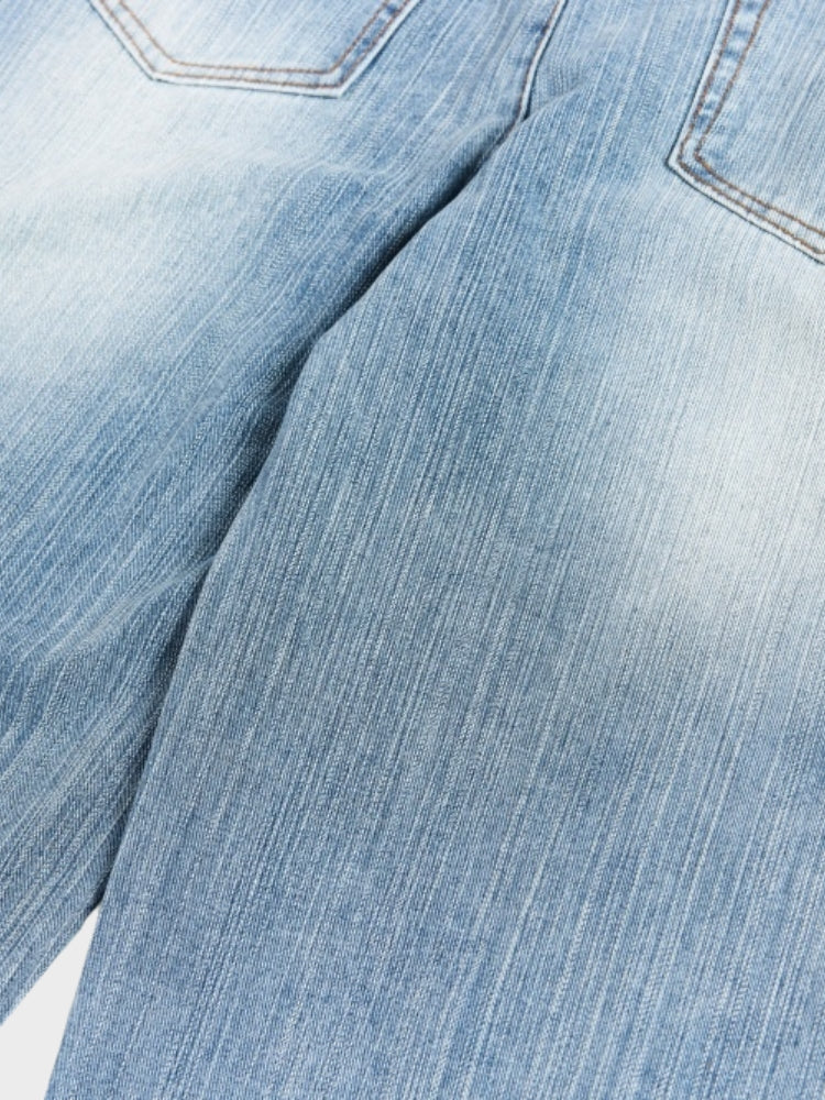 DCRB Baggy Washed Flower Denim Jeans