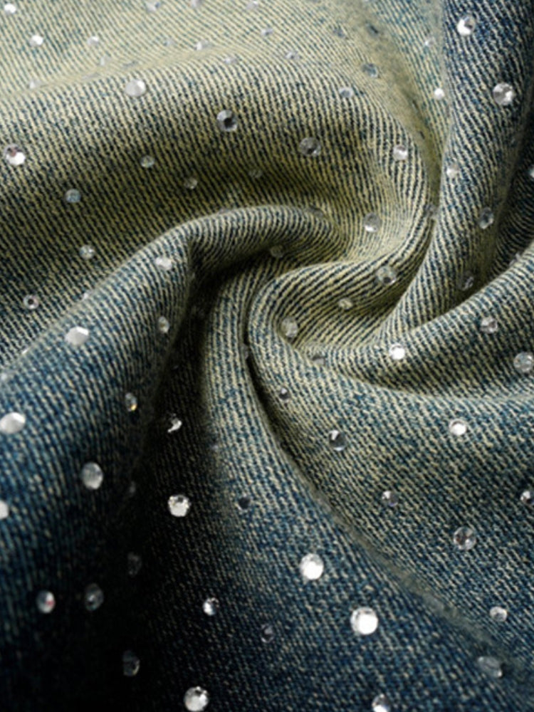 Rhinestone Denim Jorts