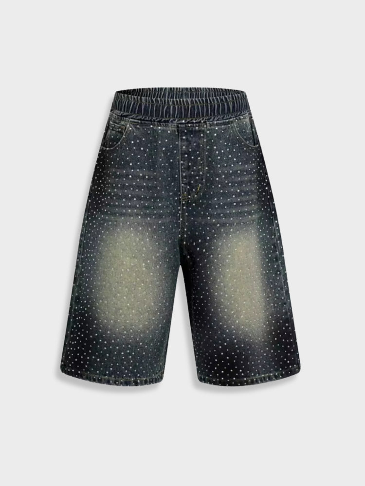 Rhinestone Denim Jorts
