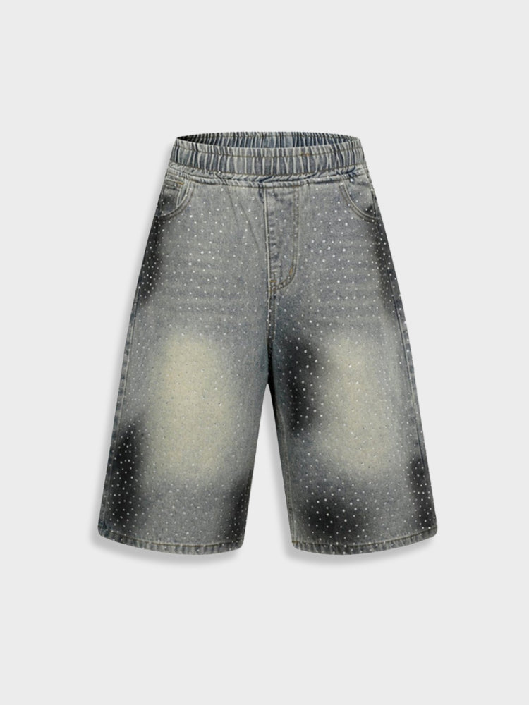 Rhinestone Denim Jorts