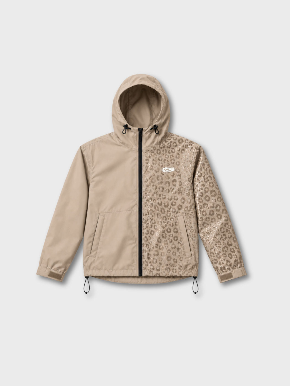 DCRB Dark Green Water Reactive Cheetah Rain Jacket