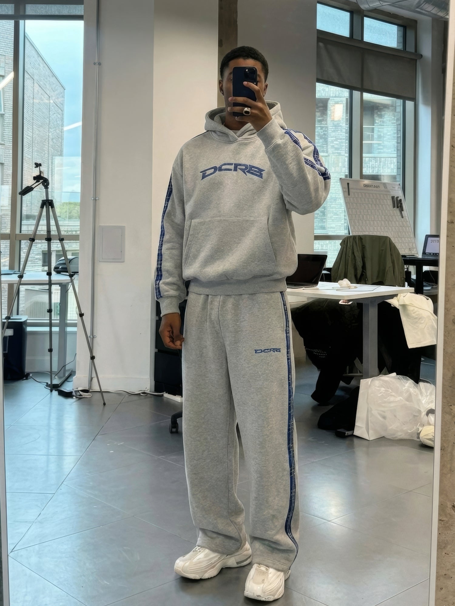 DCRB Checkered Stripe Baggy Joggers