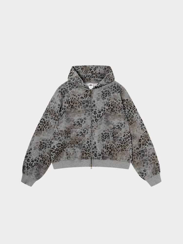 DCRB Leopard Vintage 400 GSM Washed Hoodie
