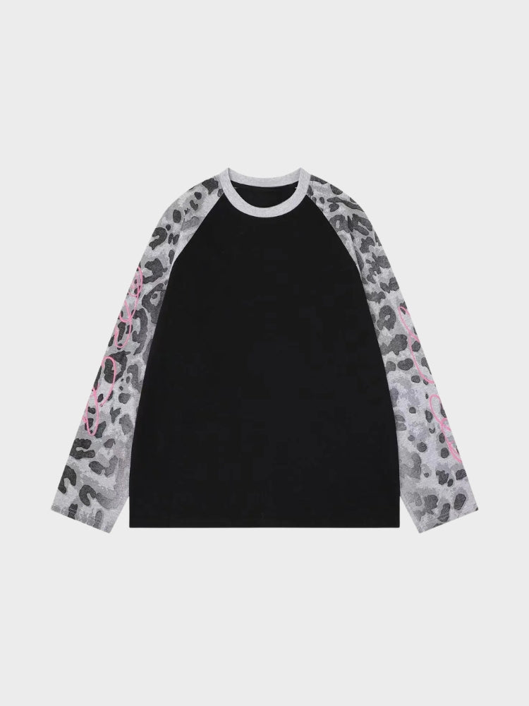 DCRB Leopard Raglan Longsleeve