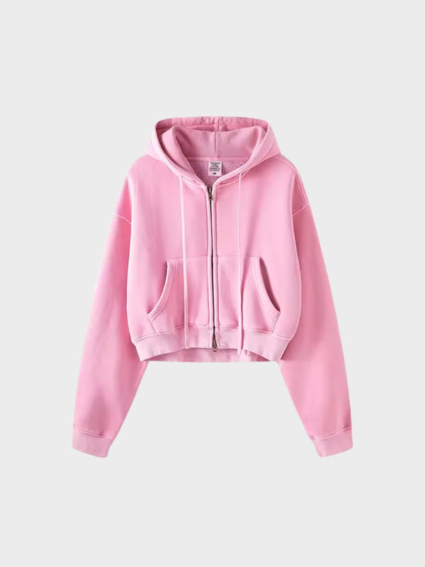 DCRB Cropped Women Zip Up