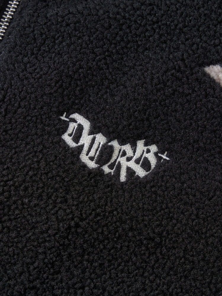 DCRB Two Tone Sherpa Fleece Jacket Black