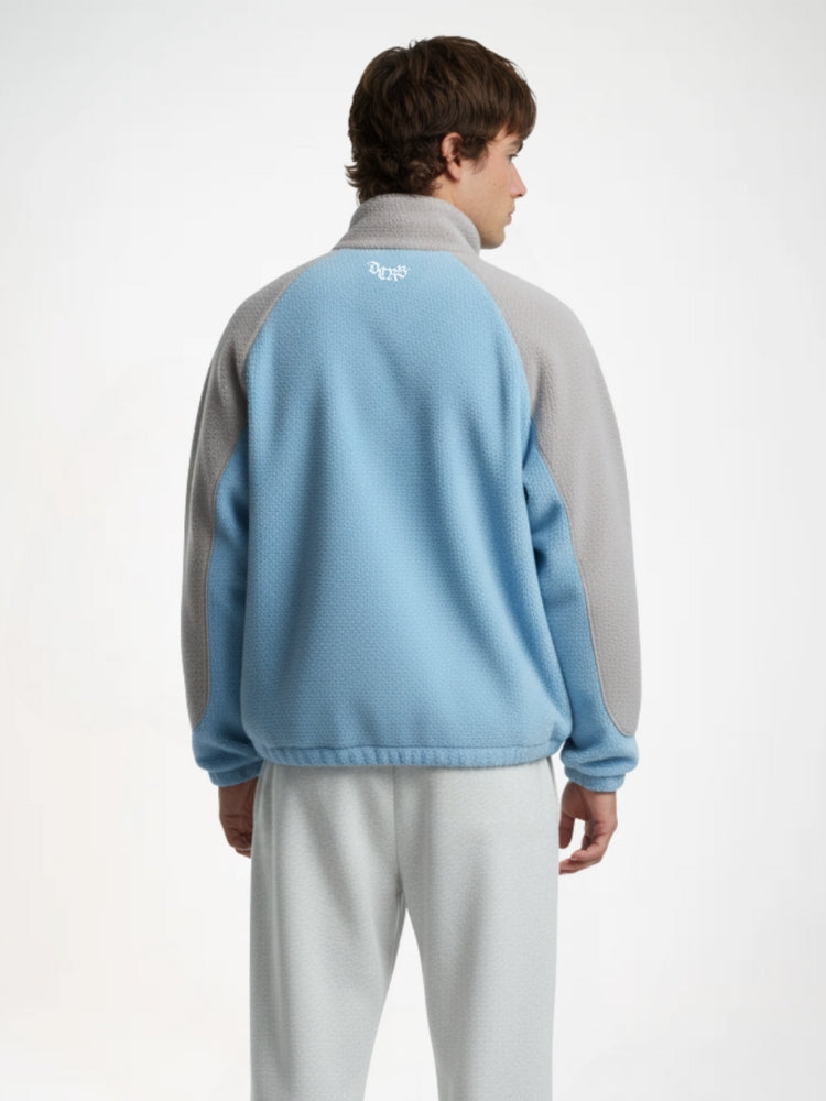 DCRB Two Tone Sherpa Fleece Jacket Blue