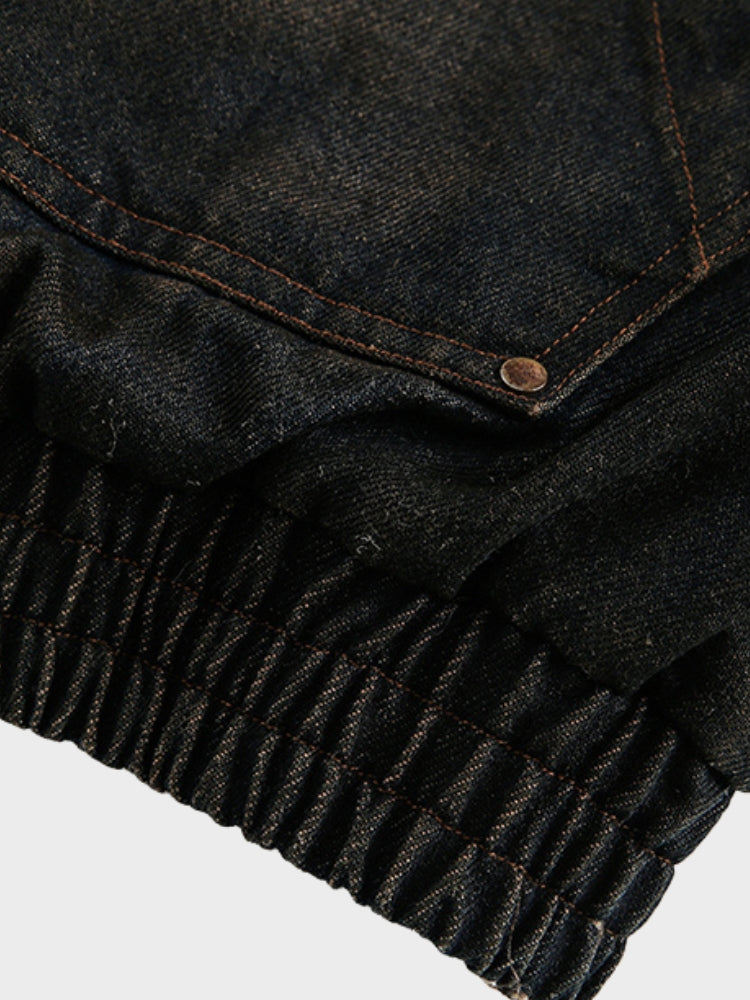 DCRB Washed Denim Fur Jacket