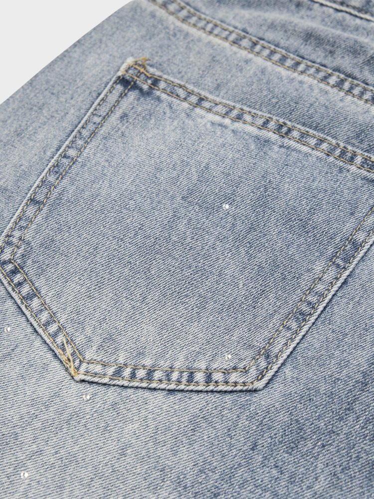 DCRB Rhinestone Baggy Denim Jeans