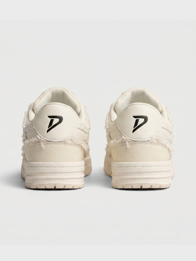 DCRB Ivory Croc Low Sneakers