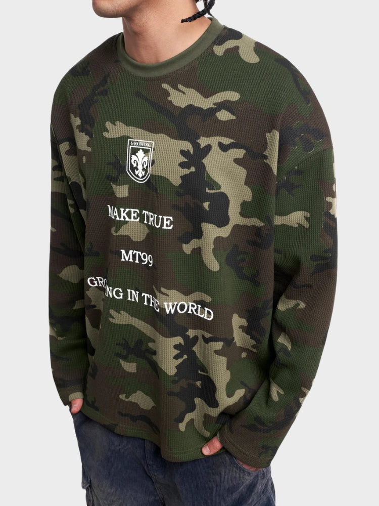 DCRB Waffle Knit Camo Longsleeve