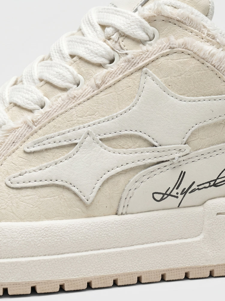 DCRB Ivory Croc Low Sneakers