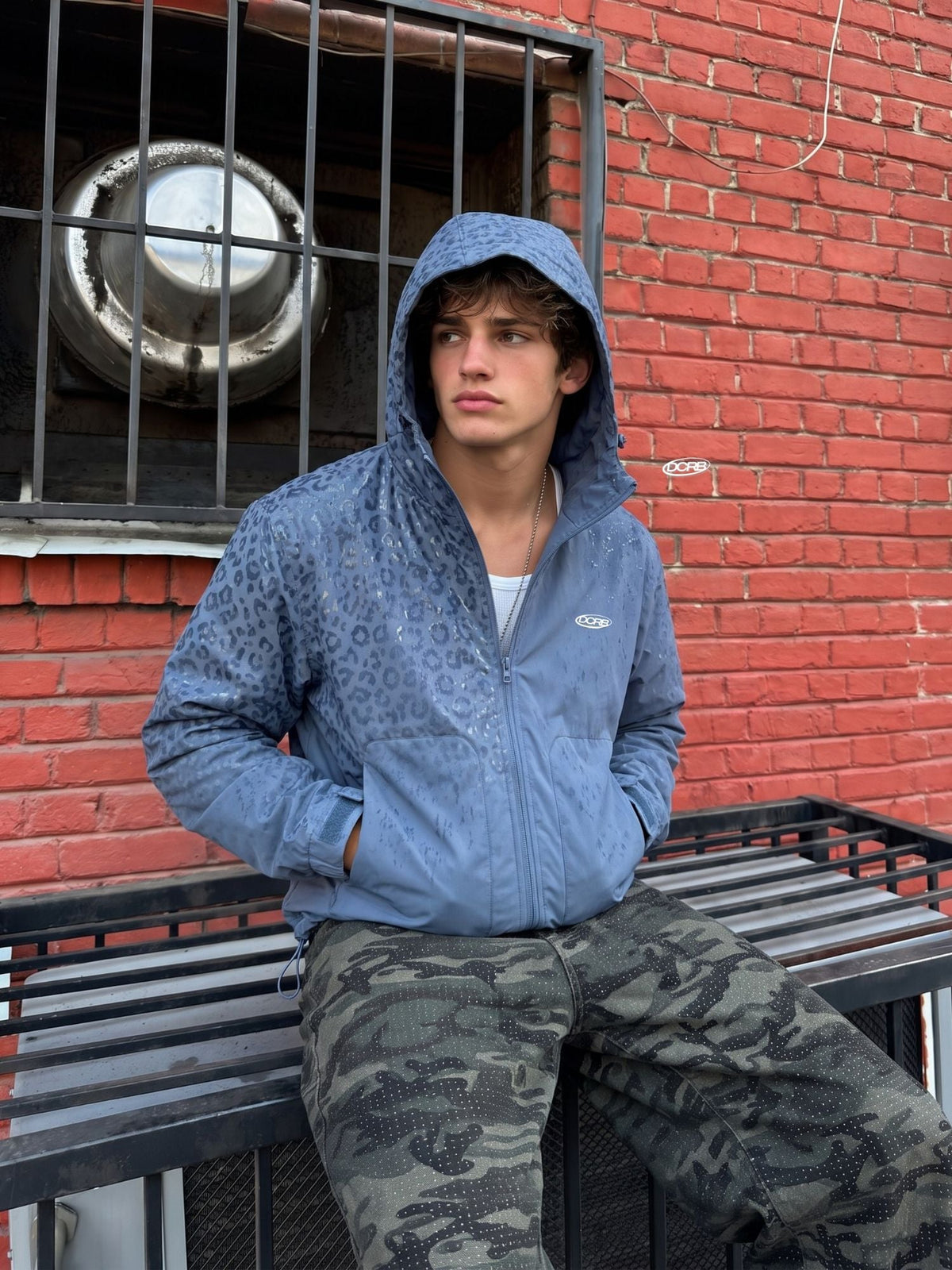 DCRB Black Water Reactive Cheetah Rain Jacket