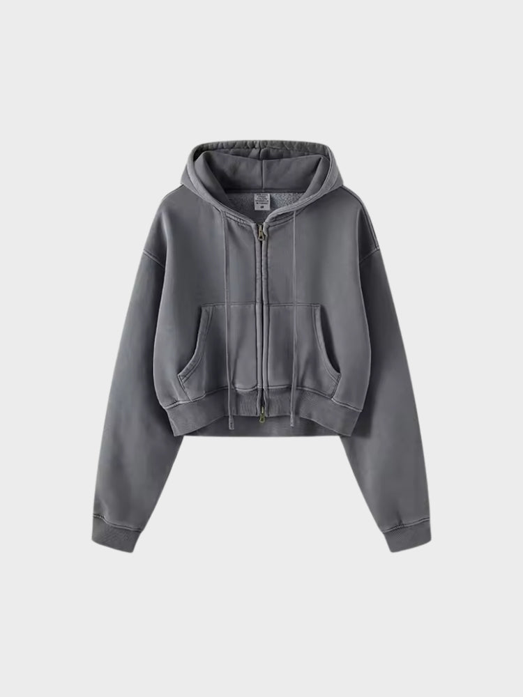 DCRB Cropped Women Zip Up