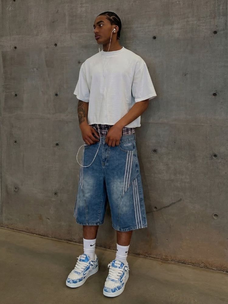 DCRB Striped Barrel Denim Jorts