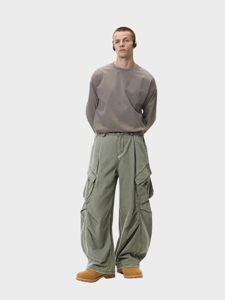 DCRB Oversized Wrinkled Cargo Denim