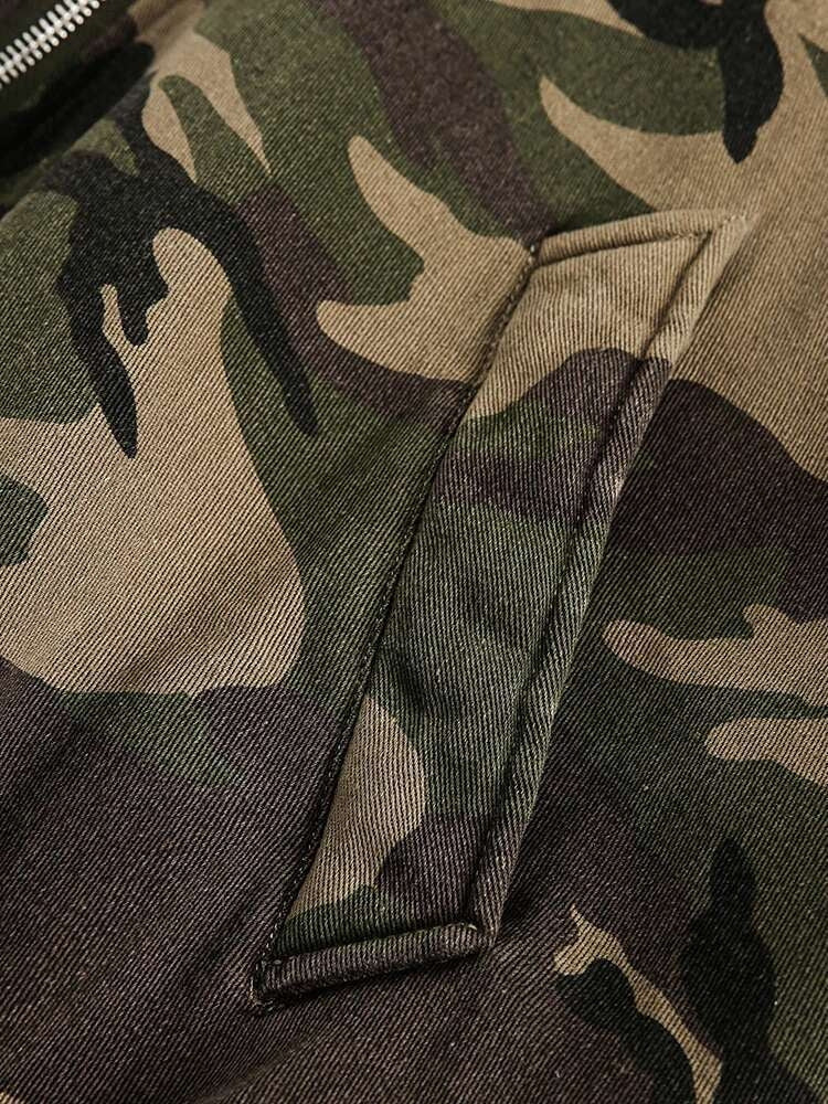 DCRB Camo Zipper with Fur Hoodie