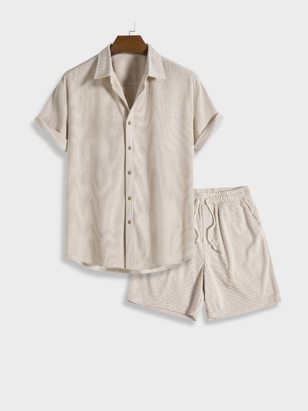 Button Up Corduroy Summer Set