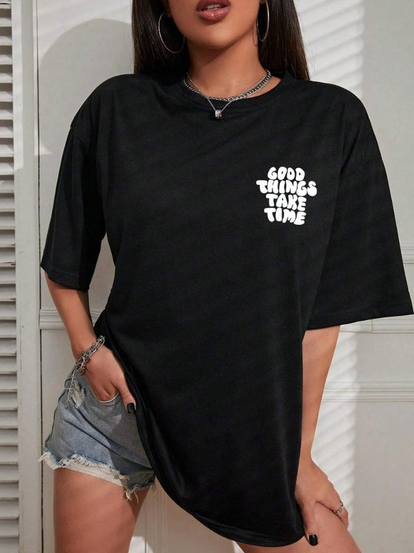 Good Things Take Time Oversized Tee