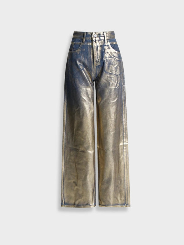 Metallic Washed Vintage Denim