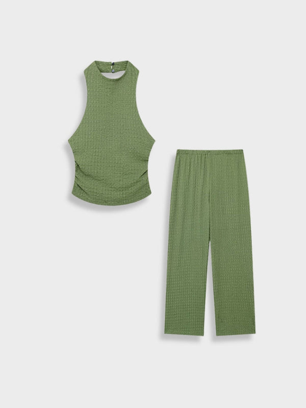 Roma Set - Set with Halter Top and Flared Trousers